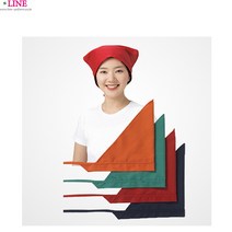 LN 삼각 스카프 위생복 두건 머리띠 수건 미용스카프 피부샵 면스카프 식당스카프 주방스카프 앞치마 유니폼 가운 작업복 미술실 토시, 색상랜덤