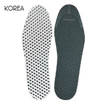 포푼 남성용 쿨 메쉬 소재 발바닥땀 억제 벌집 통풍 쿠션깔창 국내산, 블랙/화이트, 1개