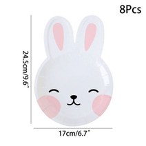 홈파티 디저트 일회용 접시 스몰웨딩 파티용품 일회용 식기 8pcs 부활절 만화 인쇄 칼, b02