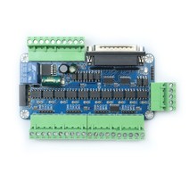 Mach3 5 축 CNC 스테퍼 모터 컨트롤러 보드 12 60VDC 전원 공급 장치 브레이크 아웃 보드 (고속 옵토 커플러) DB25 caple 1 개|breakout boa, 1개