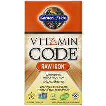 Garden of Life 비타민 코드 무가공 철분 베지 캡슐 30정