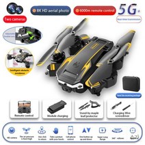455093 키덜트 미니 드론 장난감 4K HD 카메라 장애물 피하기 공중 사진 접이식 쿼드 콥터 RC 헬리콥터 장난감을 가진 8K 전문, CHINA, Black Avoid Dual 8K