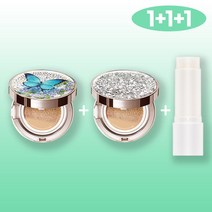 미스트[건성]쿠션2개+워터밤1개 [15g+15g+10g] 스타일71 미스트 60%세럼 쿠션 트윙클라 [건성 피부 추천], 1개, 나비블루23호+실버다이아글리터23호(건성)+워터밤