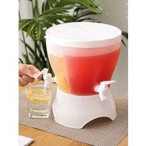 식혜디스펜서 뷔페 음료 원형 후식 냉수 디스펜서, 업그레이드 및 높이 3칸  회전가능 4.5L