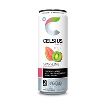 섭씨 CELSIUS 에센셜 에너지 드링크 12 Fl 온스 스파클링 키위 구아바 싱글 캔