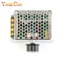 전압조절기AC 220V 4000W SCR 전압 레귤레이터 디밍 조광기 모터 속도 컨트롤러 서모 스탯 전자 모듈, 한개옵션0