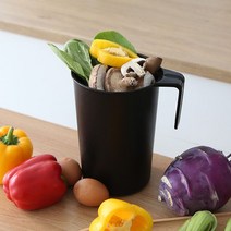 싱글 신혼라이프 위생적인 밀폐형 음식물 쓰레기통 2L, 그레이