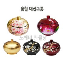 불교 무속용품 무속용품 옻칠 대신그릇 대신그릇, 4 - 흑 매화