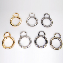 혹 오링 개고리 O링 8자 금속장식 가방 연결고리 가죽공예, 흑니켈사틴 (코팅), 21mm