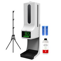 K9PRO 3W 이지패스 젤 액체 겸용 자동 손소독기 겨울철 발열체크 비접촉 디스펜서 열체크, 3W 본품+스탠드(삼각)+손소독제(액체타입)