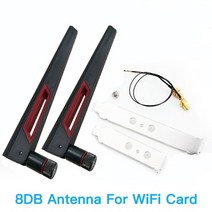 송신기 동글 2x 8dbi 듀얼 밴드 M2 IPEX MHF4 Ufl 20cm 30cm 케이블 RP SMA 피그 테일 WiFi 안테나 세트 Intel AX210 AX200 9260, 02=30cm antenna set