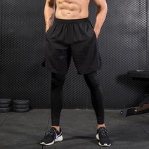 태리파파 남자 일체형 스포츠레깅스 반바지 트레이닝팬츠