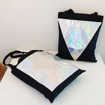 숄더백 패션 캐주얼백 사각 삼각 장식 캔버스 데일리