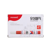 모나미 유성매직 3색 1박스 12개입 OIL MAGIC, 빨강 1박스 12개입