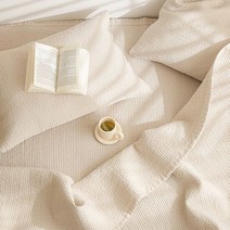 순면 60수 고밀도 피그먼트워싱 줄누비 스프레드+베개커버(SS)