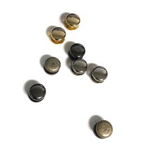 3번 민자 솔트레지 10mm 금속장식 슈즈 패션 악세사리 가죽공예 가방부자재 10개set, 흑진주, 3번 솔트 10mm