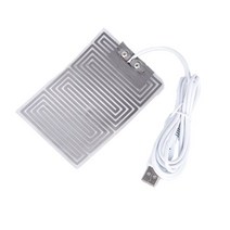 필름히터 124pcs 손 따뜻하게 탄소 섬유 난방 패드 USB 필름 방수 겨울 발 무릎, 없음