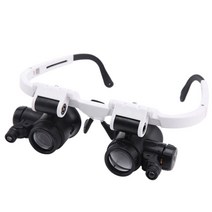 저무리 9892H-1 스펙타클 돋보기 다기능 헤드 밴드 (8X 15X 23X 렌즈 포함), 01 WHITE