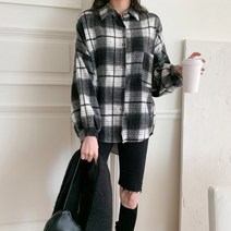 [바보사랑] 겟잇미 아네가 박시 데일리 카라 체크 셔츠
