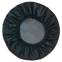 의자 커버 회전 스툴 원형 탄성 시트 보조 라운드 인조가죽 카바, 검정_36x10cm