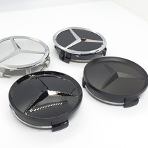 벤츠 휠캡 무광 블랙 실버 검정 클립형 75mm WHEEL CAP AMG휠캡, 4. 무광 블랙