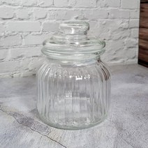 캔들마노 양초유리용기 - 돔줄무늬(대) 500ml