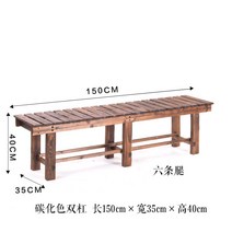 나무 공원 벤치 정원의자 가든 평상 평벤치, 두꺼운 150cm 길이(더블봉) 6개 다리