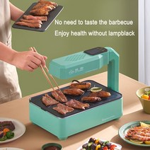 제과제빵 오븐기 식바베큐 스토브 가정용 무연 전기 베이킹 팬 실내 붙지 않는 적외선 오븐, 03 green   110V_02 EU