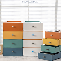 인테리어 컬러 다용도 멀티 미니 서랍 사무실 책상 화장대 거실 수납함 박스 정리함 선반장, 소 옐로우