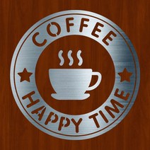 오피스왕국 커피 커피잔 coffee7 그래픽 스티커, 메탈실버