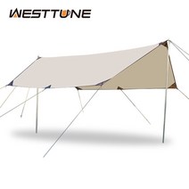 타프쉘 Westtune 5x3m 야외 태양 그늘 방수포 방수 텐트 해변 대피소 천막 캐노피 차양 보호소 캠핑 스크린, [01] 3x5 메터, 01 3*5 메터