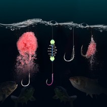 스프링 낚시바늘 숭어 장어 뱅어돔 카고 채비 민물 바다, 03. 야광스프링 대형(10개)