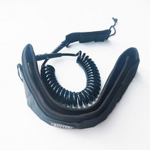 서핑 보드 보트 가죽 끈을위한 10ft 검은 색 맞춤형 sup 허리 가죽 끈, 10ft7mm128cm