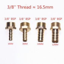 아연 알루미늄 각관 각파이프 조인트 4mm-12mm 황동 파이프 피팅 호스 바브 테일 1/8 "1/4" 1/2, 04 10mm Bard_01 1/8