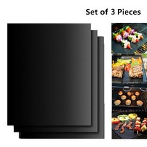 바베큐그릴 롤링 BBQ 캠핑용품 삼겹살 화로대 고기불판 붙지 않는 매트 야외 피크닉 요리 오븐 도구 재사용 패드 휴대용 베이킹 시트 3 개
