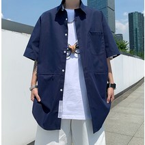 오버핏 남방 봄 여름 캐주얼 쿨 박스핏 남자 반팔 셔츠