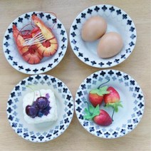 일본가정식 작은접시4종 작은 반찬그릇 선물 식탁데코 식사라 반찬접시, 증