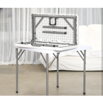 진열대 플리마켓테이블 접이식 가판대 야외 테이블 소품 벼룩시장 야시장 프리마켓 행사 매대, 레드 더블 폴드 86x86x74CM