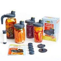 My Mason Makes - Fermentation Kit - A Mold Free Fermenter for Easy Pickling - 4 Multi Purpose Lids +, 1
