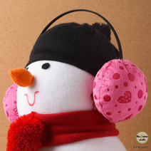 하트무늬 귀마개 (핑크) (지름 9cm)/한정판매 5개 세트