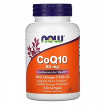 나우푸드 오메가 피쉬오일 CoQ10 60mg 120소프트젤 코엔자임Q10