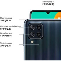 Samsung Galaxy M32 Android 스마트폰 6.4인치 Infinity U 디스플레이 강력한 5 000mAh 배터리 128GB/6GB RAM 검은색 휴대폰 Amazon 독점 독일어 버전-33007, 하얀색