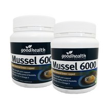 굿헬스 초록홍합 머슬 6000 뉴질랜드 초록잎홍합 300캡슐 2개 goodhealth Mussel, 세트, 기본