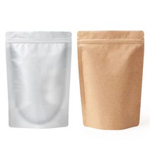 이쁜 은박 지퍼백 파우치 크라프트 감성적 선물 스탠딩 모던, 우리지퍼백_(크라프트 대 50p), 본상품선택