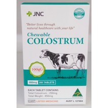 제이엔씨 츄어블 초유 콜로스트럼 100 IgG 200정 (호주) JNC Chewable Colostrum