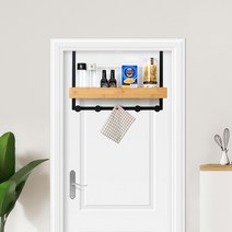 노바리빙 철제 문걸이 선반 대나무, 매트 블랙