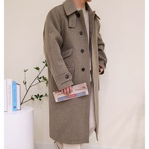 남자 겨울 오버핏 롱 발마칸 코트 2컬러