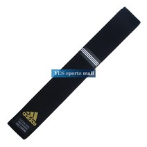 Adidas 고급흑띠 deluxe black belt 유도띠 JUDO BELT 태권도복, 한자자수수공 단면(일반노랑)