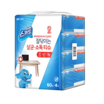 스카트 잘닦이는 살균 소독 티슈 60p, 20개