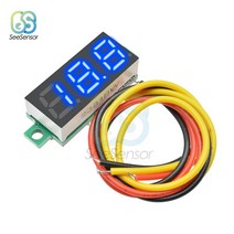 검전기 테스터 0.28 인치 DC 0-100V 12V 미니 LED 디지털 전압계 패널 볼트 감지기 모니터 빨간색 녹색 파란색 노란색 흰색 155930, DC 0-100V Blue